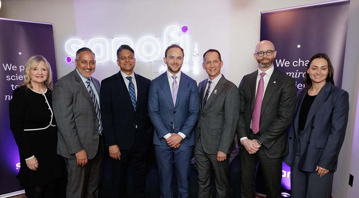 Photograph of Invest Ontario team at Sanofi announcement